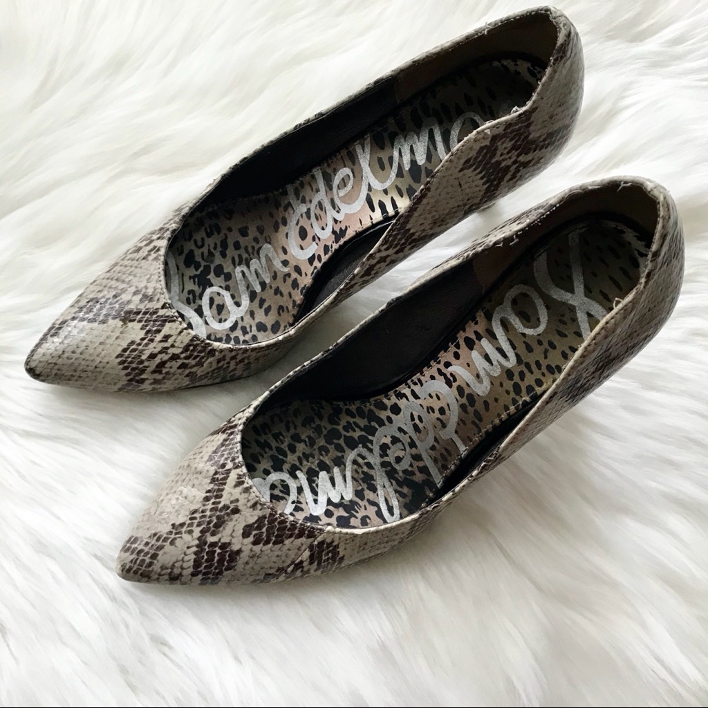 Sam Edelman Python Heels